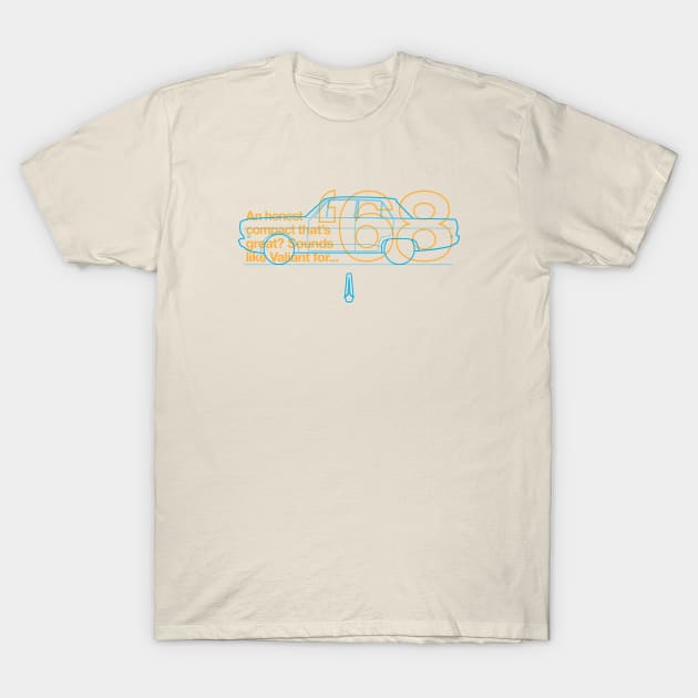 68 Valiant (2 Door) - An Honest Compact T-Shirt by jepegdesign